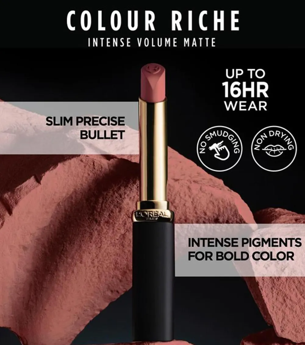 Barra de labios Colour Riche Intense Volume Mate - 505: Le Nude Resilient>Loreal Paris Best