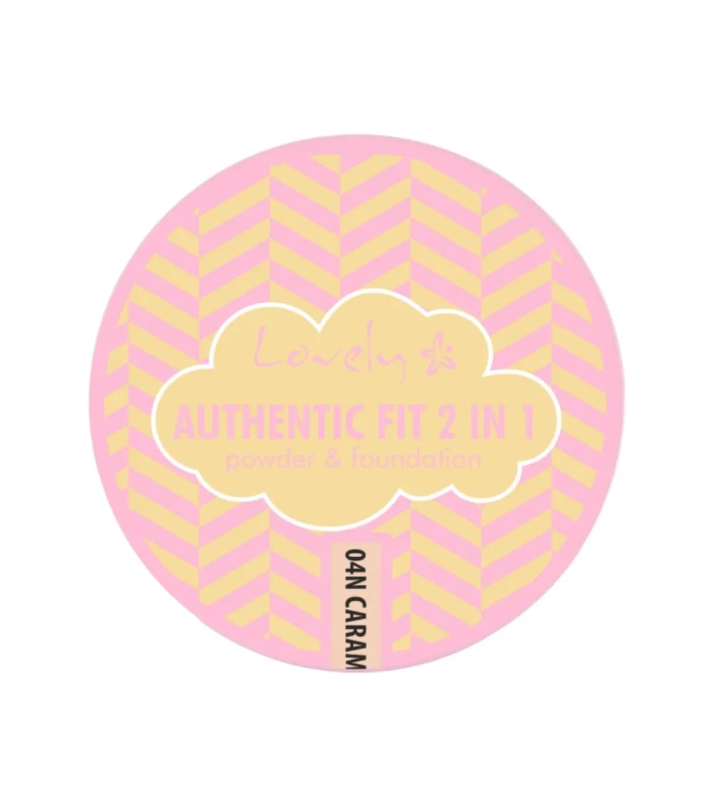 Base de maquillaje en polvo 2 en 1 Authentic Fit - 04N Caramel>Lovely Sale