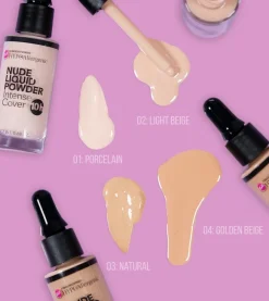 Base de Maquillaje Hipoalergénica Nude Liquid Powder - 04: Golden Beige>Bell Online