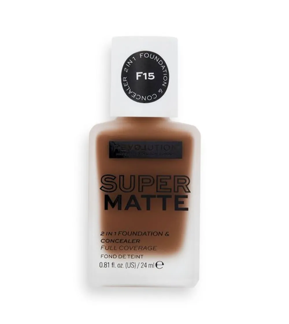 Base de maquillaje Super Matte - F15>Revolution Relove Clearance