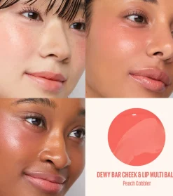 Bálsamo multi-stick para labios y mejillas Dewy Bar - Peach Cobbler>Kaja Hot