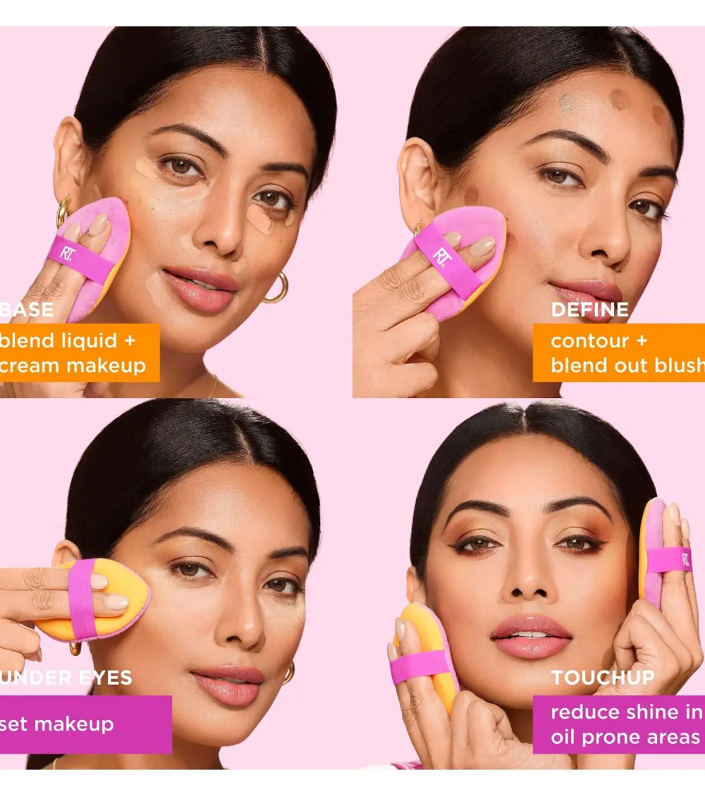 Borla multiusos de doble cara Miracle 2-in-1 Powder Puff>Real Techniques New
