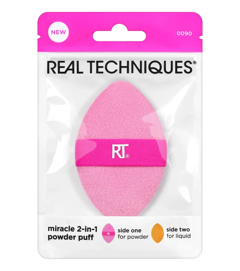 Borla multiusos de doble cara Miracle 2-in-1 Powder Puff>Real Techniques New