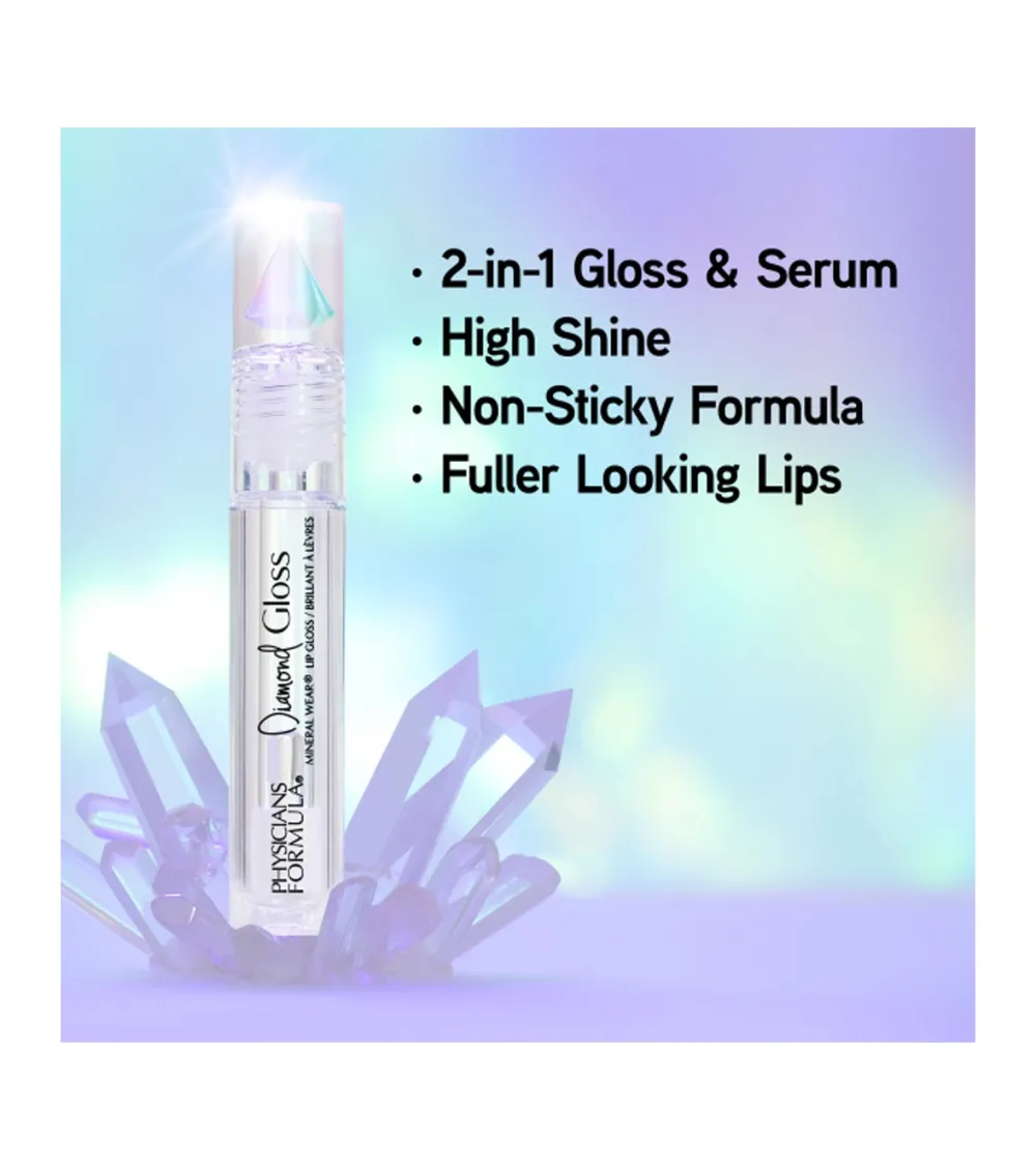 Brillo de labios Mineral Wear Diamond Gloss - Crystal Clear>Physicians Formula New