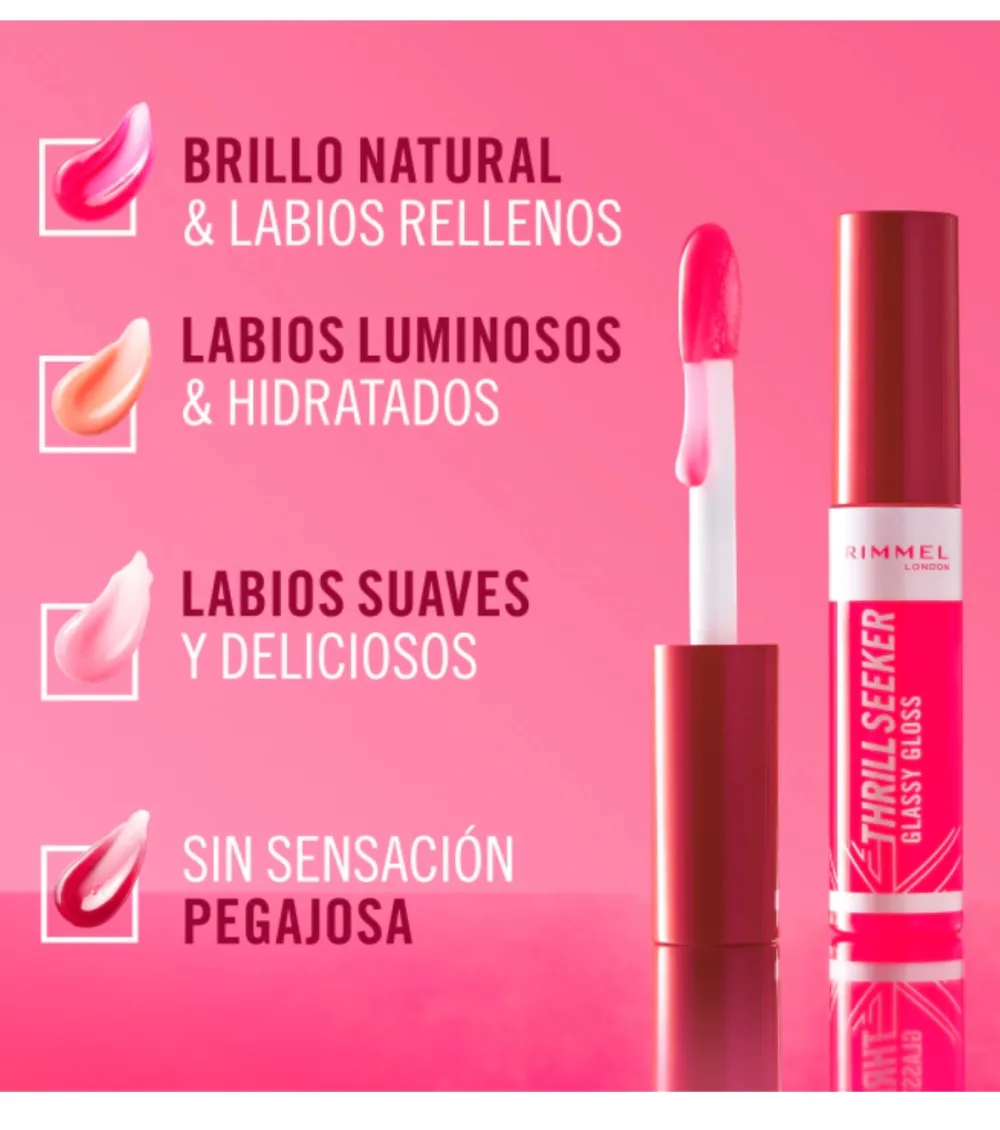 Brillo de labios Thrill Seeker - 150: Pink Candy>Rimmel London Online