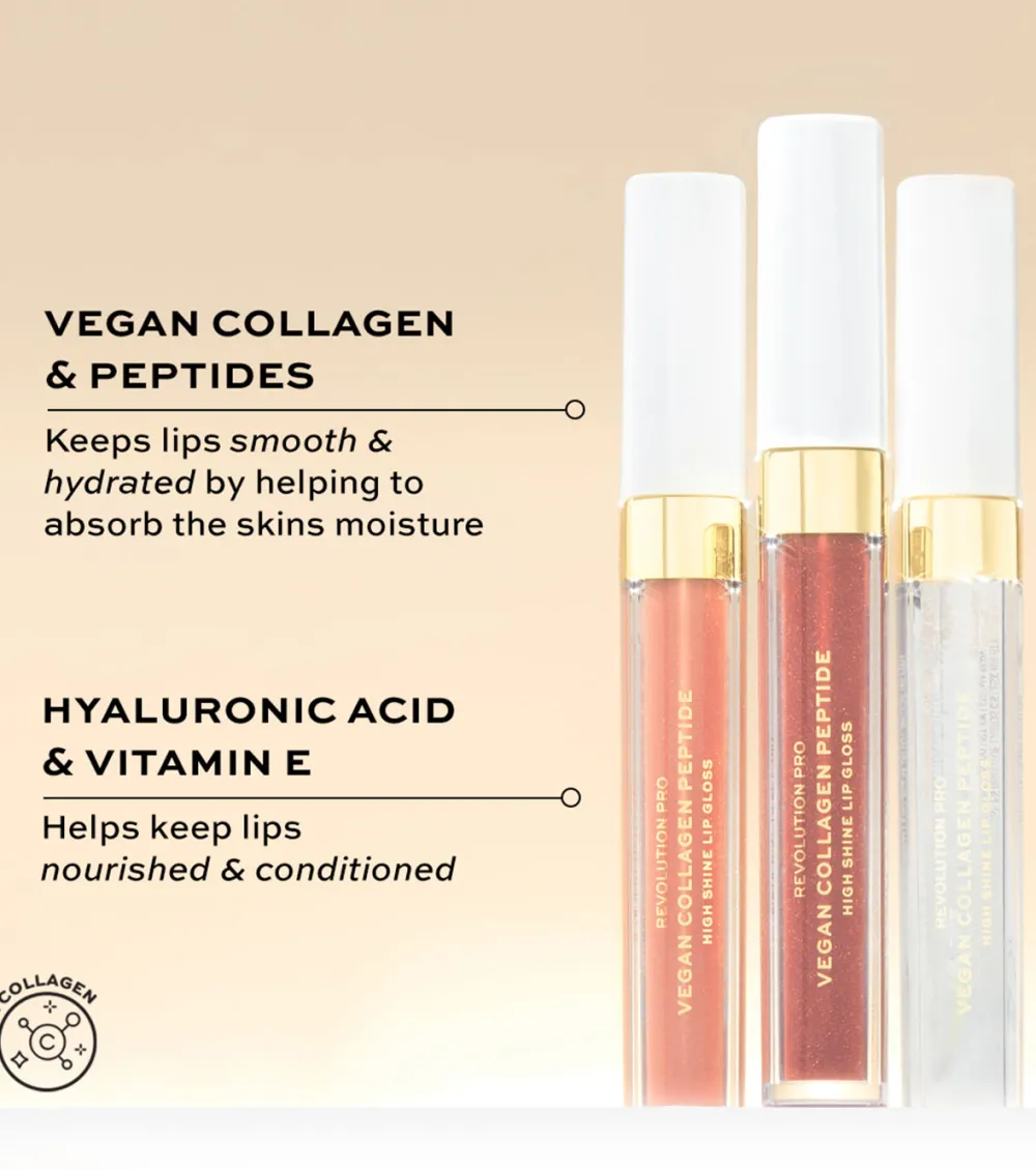 Brillo de labios Vegan Collagen Peptide - Stripped>Revolution Pro Best