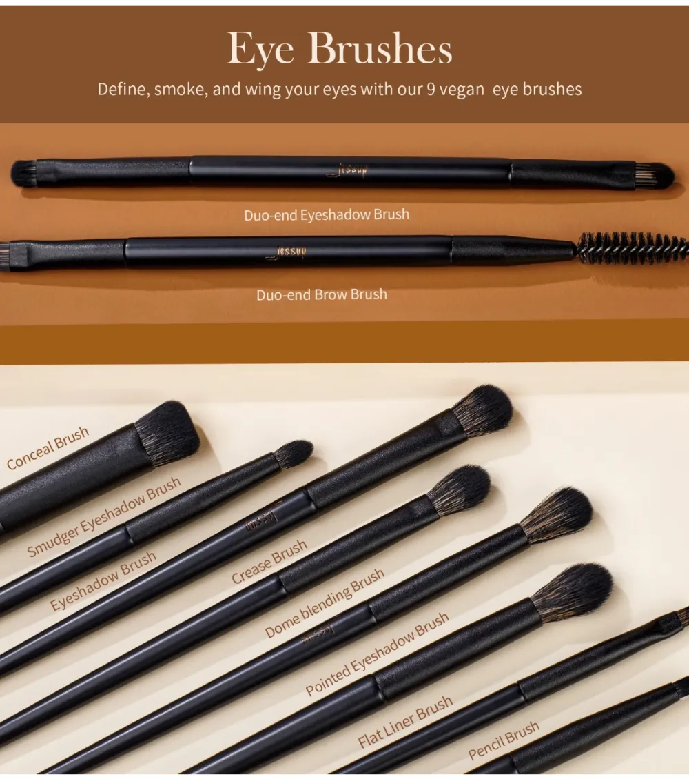 *Collection III* - Set de brochas con caja - Elegant Black>Jessup Beauty Best