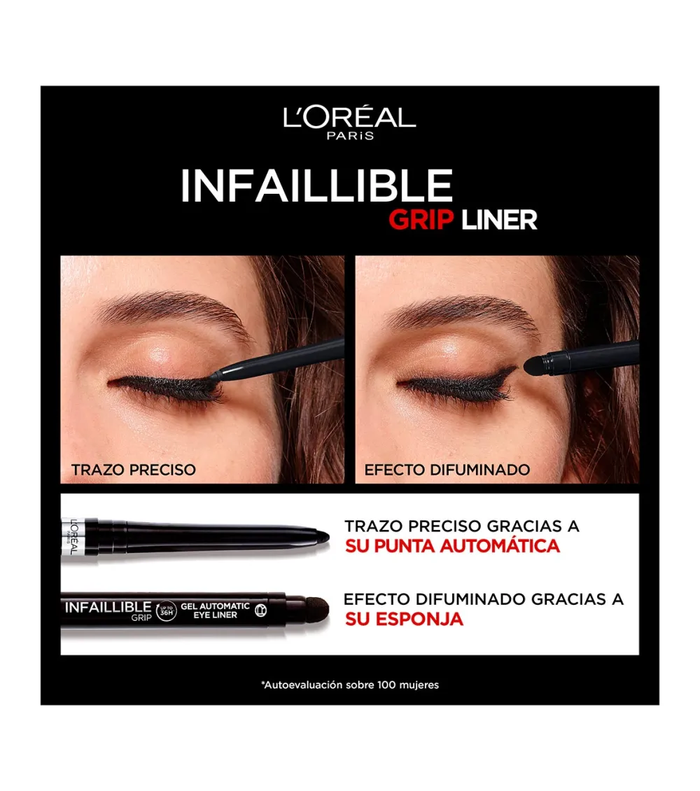Delineador de ojos automático Infaillible Grip Gel - 009: Polar White>Loreal Paris Discount