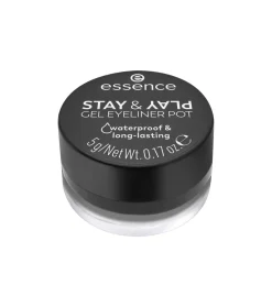 Delineador de ojos en gel Stay & Play Waterproof - 01: Black>essence Sale