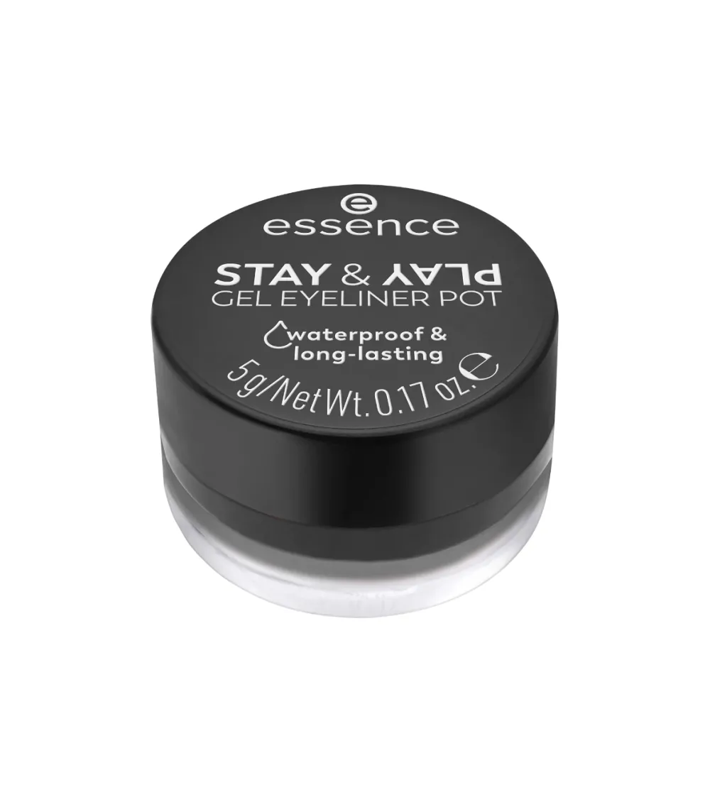 Delineador de ojos en gel Stay & Play Waterproof - 01: Black>essence Sale