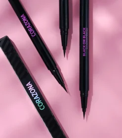Delineador de ojos waterproof Black on Black><noscript><img width=