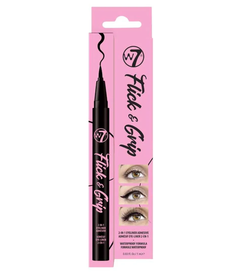 Delineador y adhesivo 2 en 1 Flick & Grip>W7 Outlet