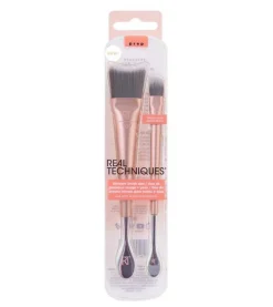 Dúo de brochas para rostro y ojos Skincare Brush Duo - 107 + 109>Real Techniques New
