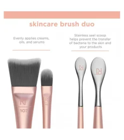 Dúo de brochas para rostro y ojos Skincare Brush Duo - 107 + 109><noscript><img width=