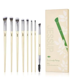 *Eco-Friendly Makeup* - Set de pinceles 8 piezas - T328: Burlywood><noscript><img width=