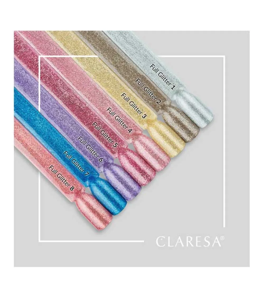 Esmalte semipermanente Soak off - 08: Full Glitter>Claresa Sale
