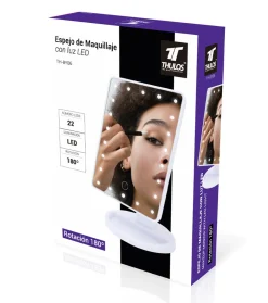 Espejo de maquillaje 180° con Iluminación LED TH-BY06><noscript><img width=