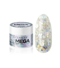 Gel de decoración de uñas Megastar - Silver Flicker>Claresa Sale