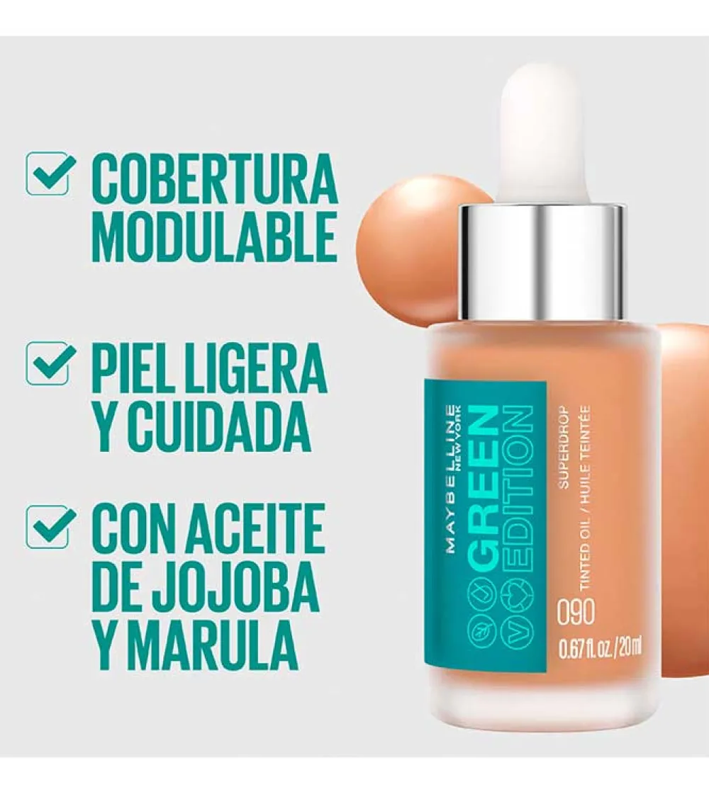 *Green Edition* - Aceite facial con color Superdrop Tinted Oil - 10>Maybelline Best
