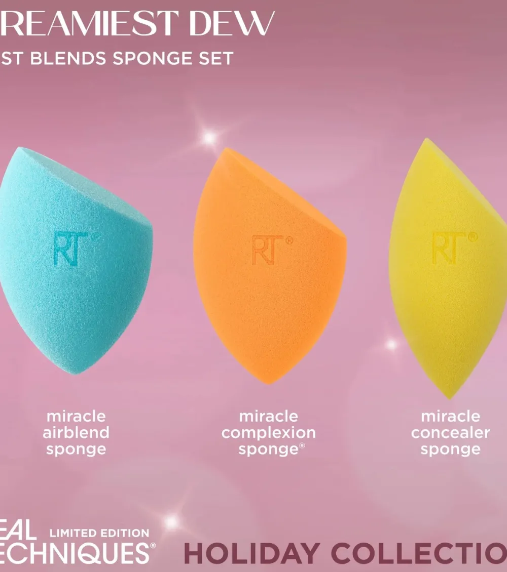 *Holidays 24* - Set de tres esponjas Dreamiest Dew>Real Techniques New