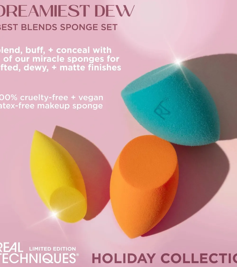 *Holidays 24* - Set de tres esponjas Dreamiest Dew>Real Techniques New