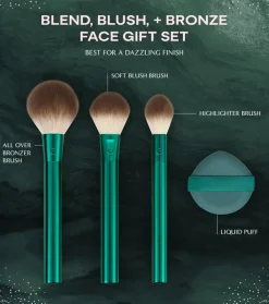 *Holidays* - Set de brochas Blend, Blush, + Bronze Face Set><noscript><img width=