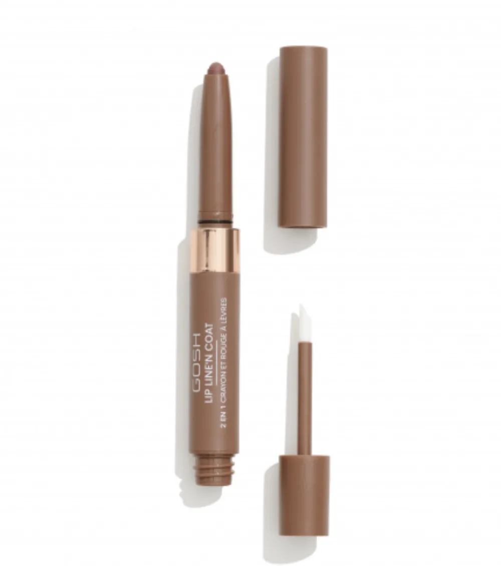 Labial 2 en 1 Lip Line'n Coat - 004: Caramel Toffee>Gosh Hot