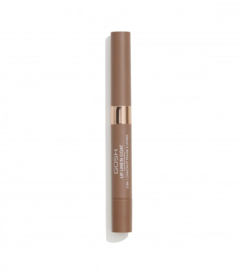 Labial 2 en 1 Lip Line'n Coat - 004: Caramel Toffee>Gosh Hot
