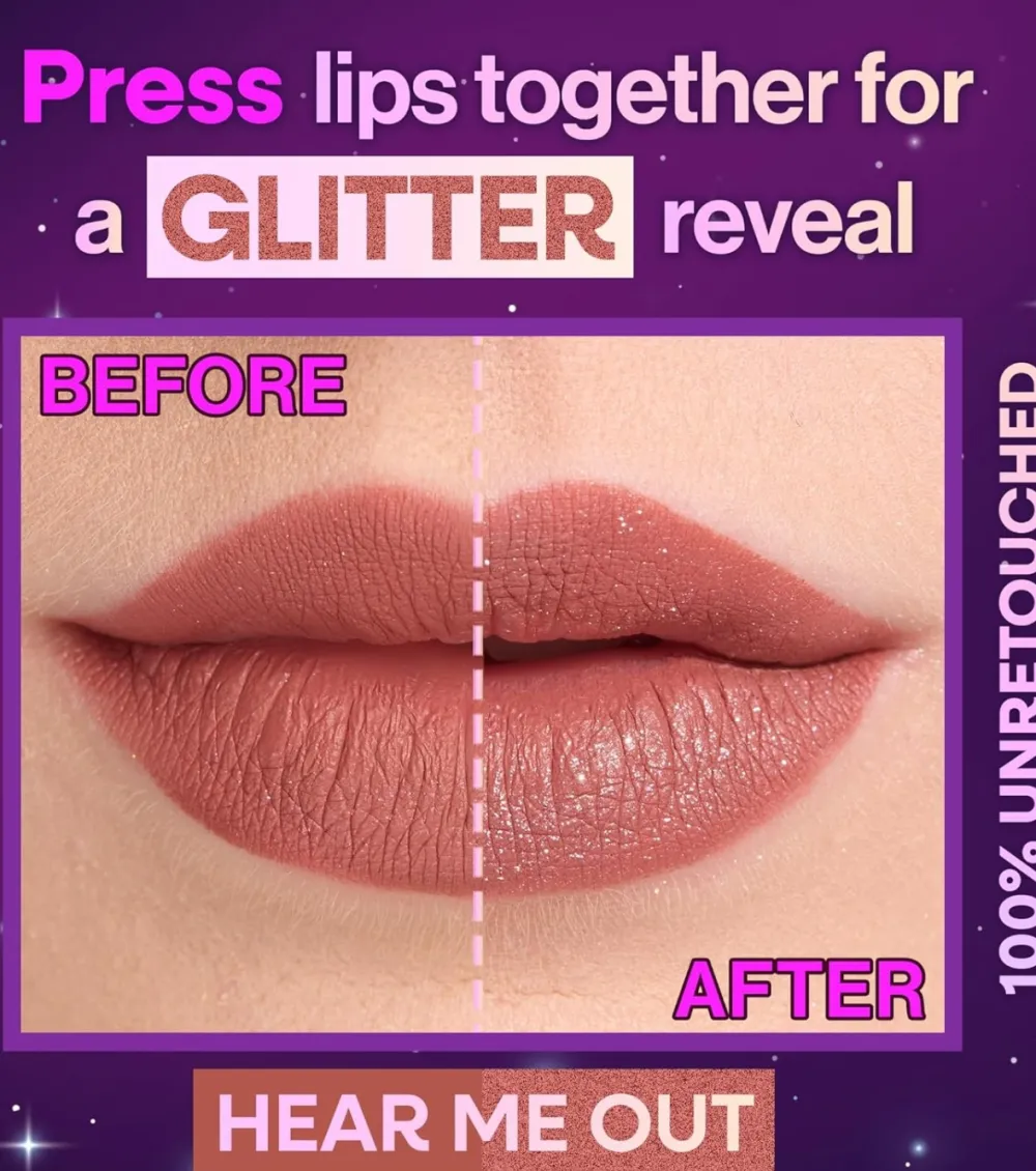 Labial líquido con shimmer Mega Glitter - Hear Me Out>Wet n Wild Outlet