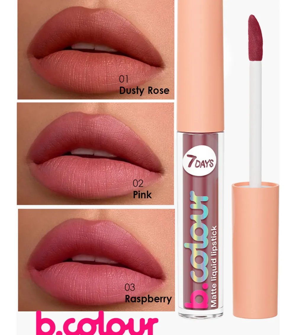 Labial líquido mate - 01: Dusty Rose>7DAYS Hot
