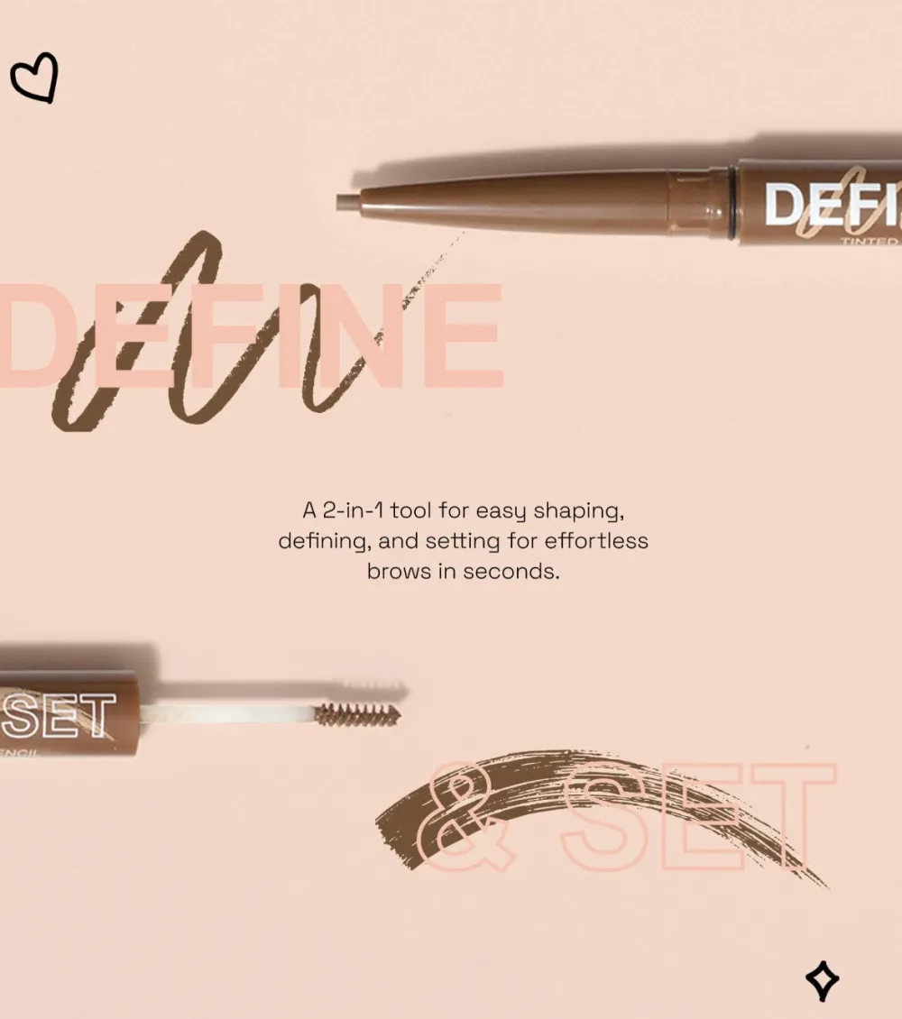 Lápiz de cejas + Gel con color Define & Set - Brunette>Technic Cosmetics Outlet