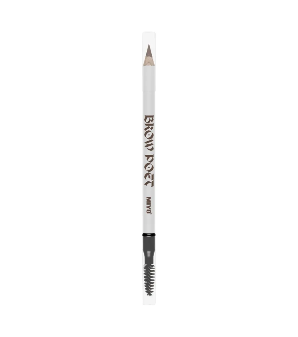 Lápiz de cejas con cepillo Brow Poet - 01: Wood>Miyo Clearance