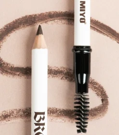 Lápiz de cejas con cepillo Brow Poet - 01: Wood>Miyo Clearance