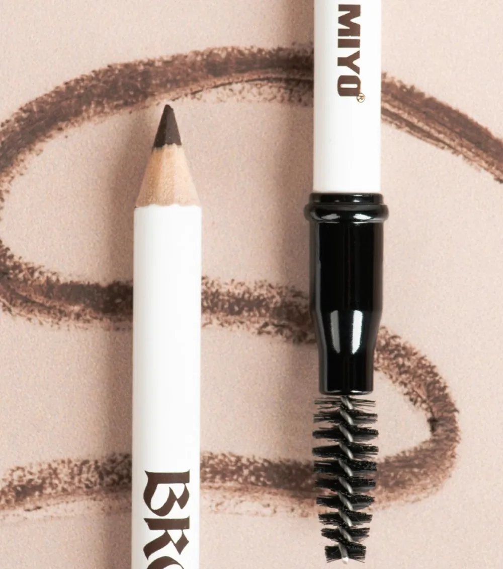 Lápiz de cejas con cepillo Brow Poet - 01: Wood>Miyo Clearance