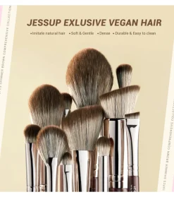 *Makeup Essentials in a Box* - Set de 15 brochas - Shimmer Brown>Jessup Beauty Best