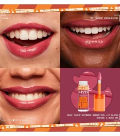 - Brillo de labios voluminizador Duck Plump - 09: Strick A Rose>NYX Professional Makeup Outlet