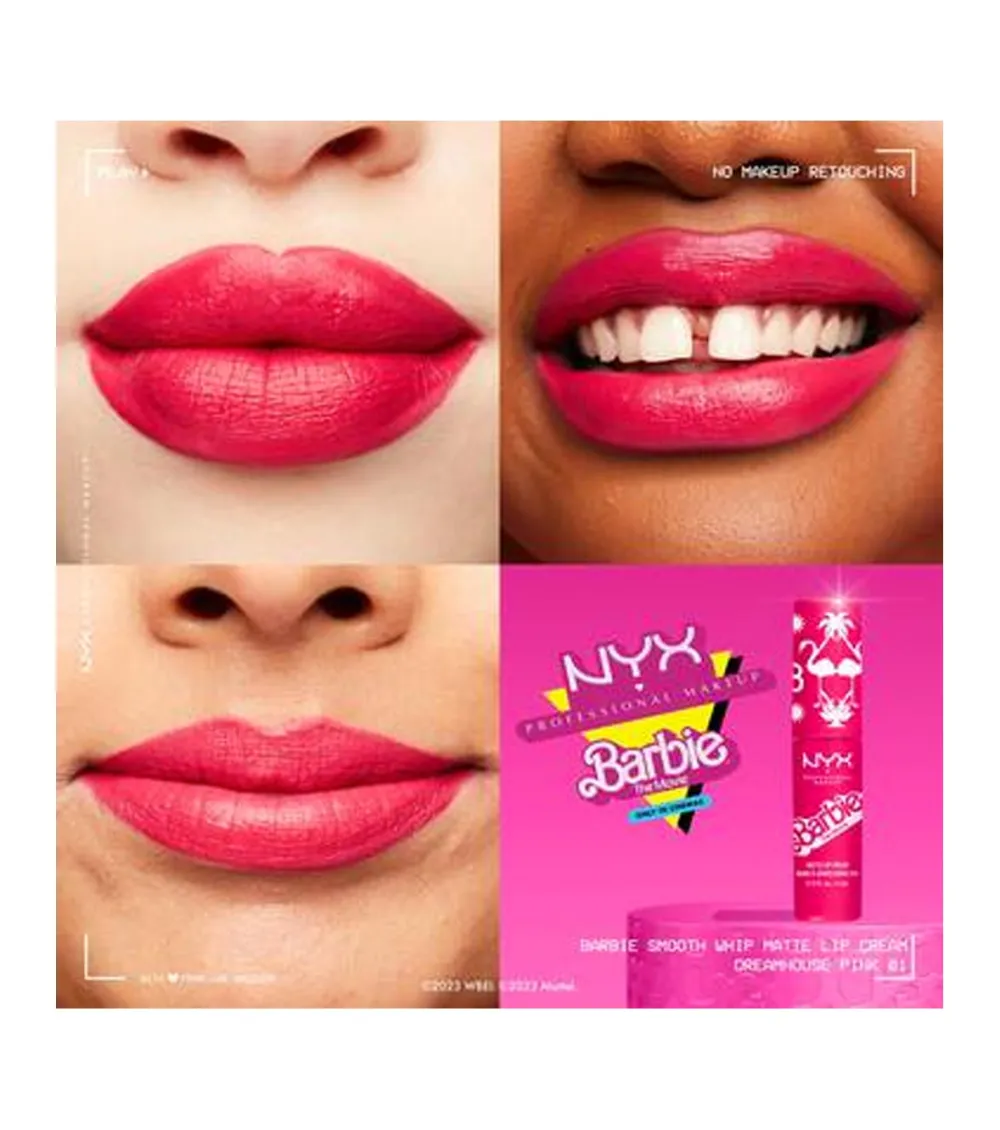 - *Barbie La Película* - Labial Líquido Smooth Whip Matte Lip Cream - 01: Dreamhouse Pink>NYX Professional Makeup Online