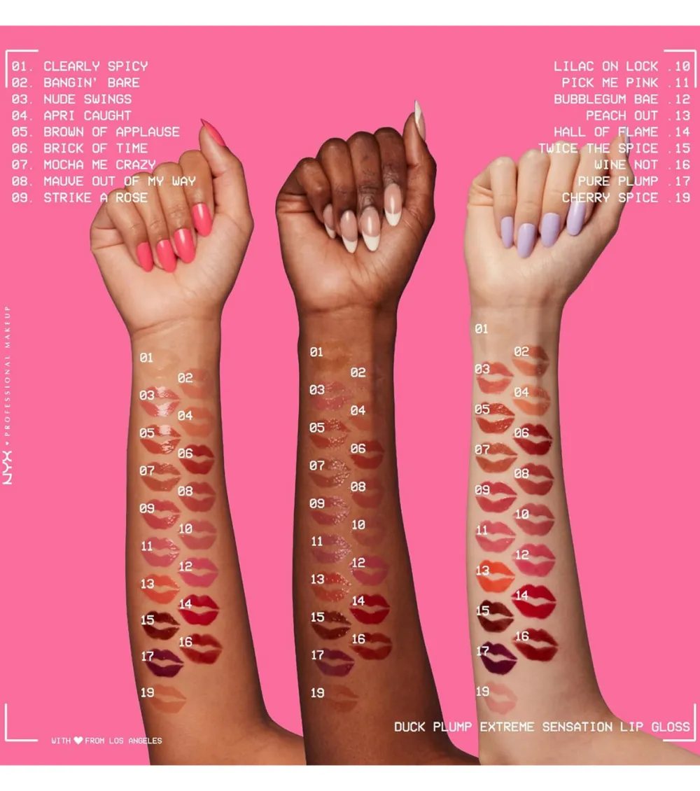 - Brillo de labios voluminizador Duck Plump - 11: Pick Me Pink>NYX Professional Makeup Hot