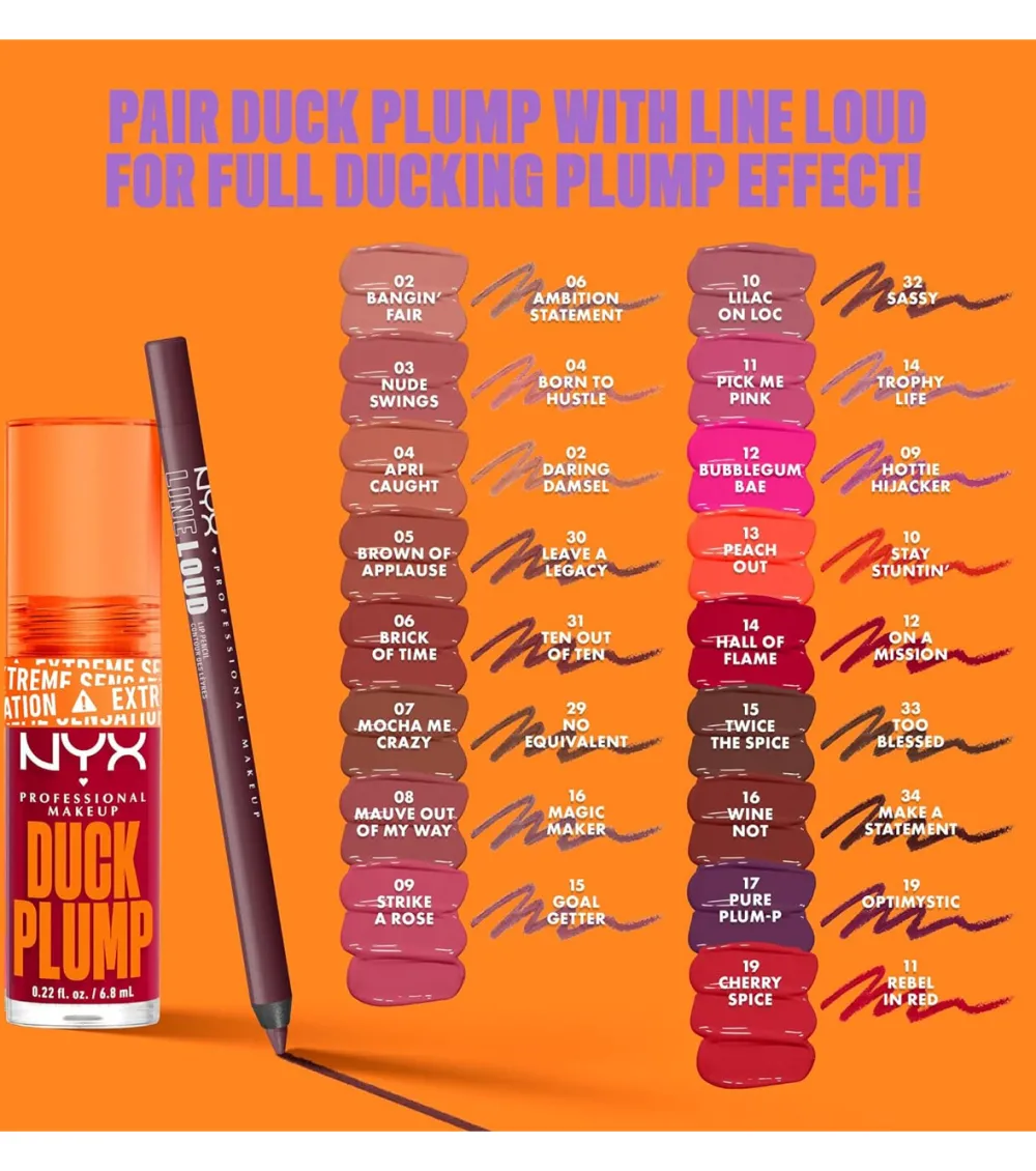 - Brillo de labios voluminizador Duck Plump - 11: Pick Me Pink>NYX Professional Makeup Hot