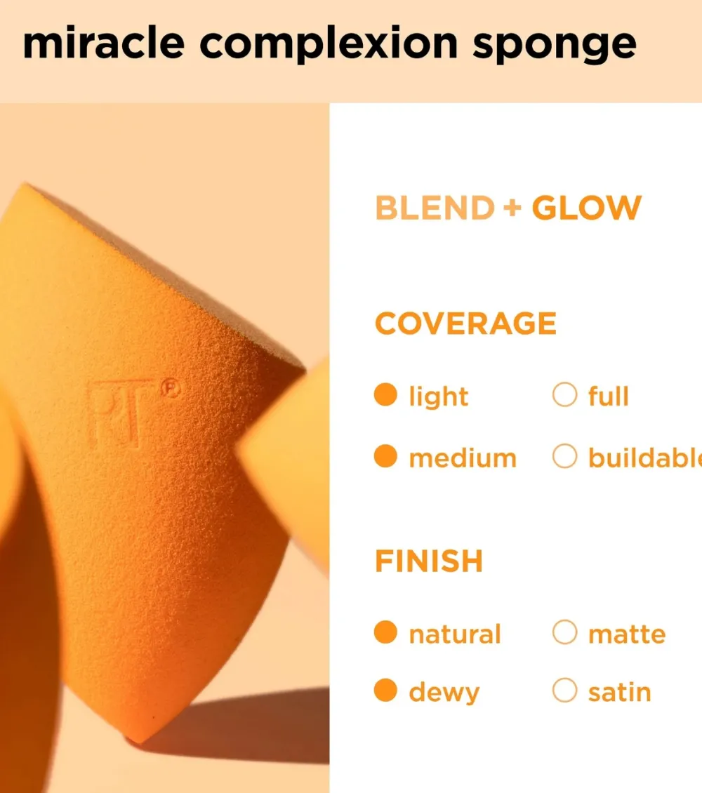 Pack de 4 esponjas de maquillaje Miracle Complexion>Real Techniques Online