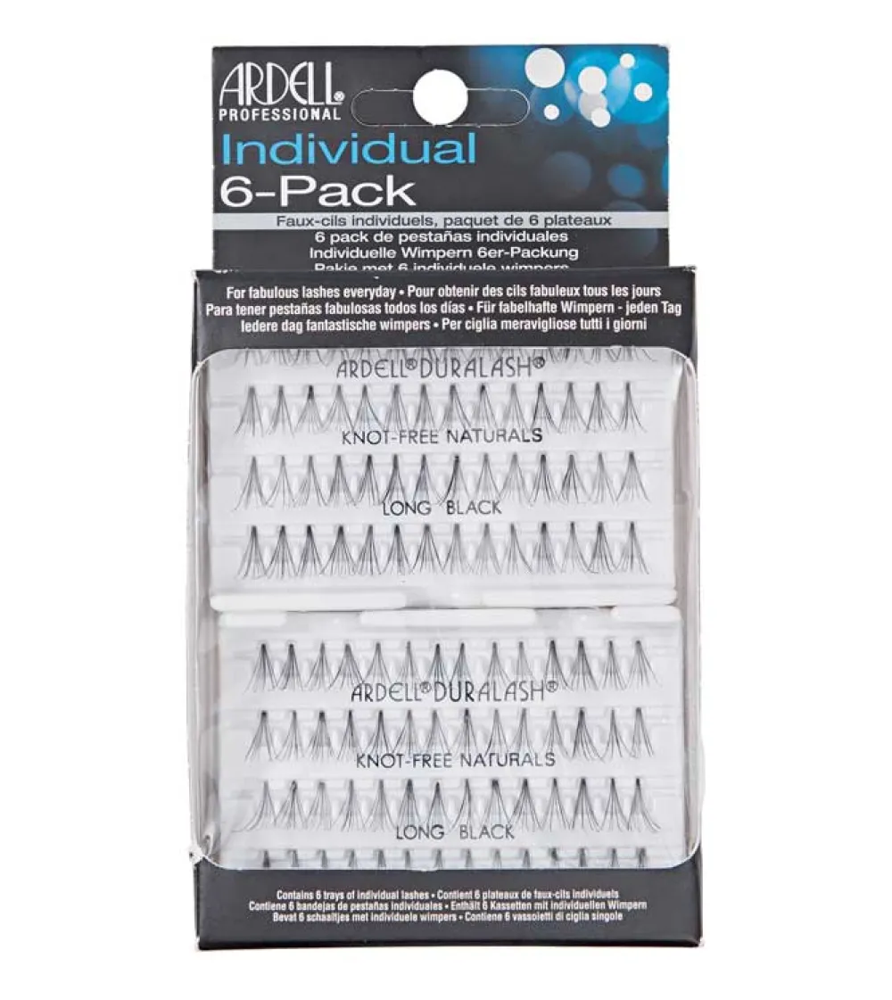 Pack de pestañas postizas Individuales Duralash - Knot-free Naturals: Long Black>Ardell
