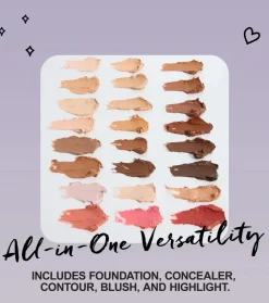 Paleta de rostro en crema base, colorete y bronceador - Light><noscript><img width=