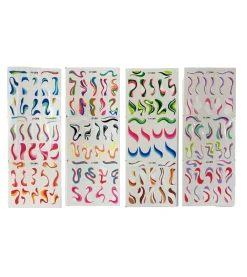 Pegatinas al agua para manicura 4 láminas - Ondas>Varios Sale