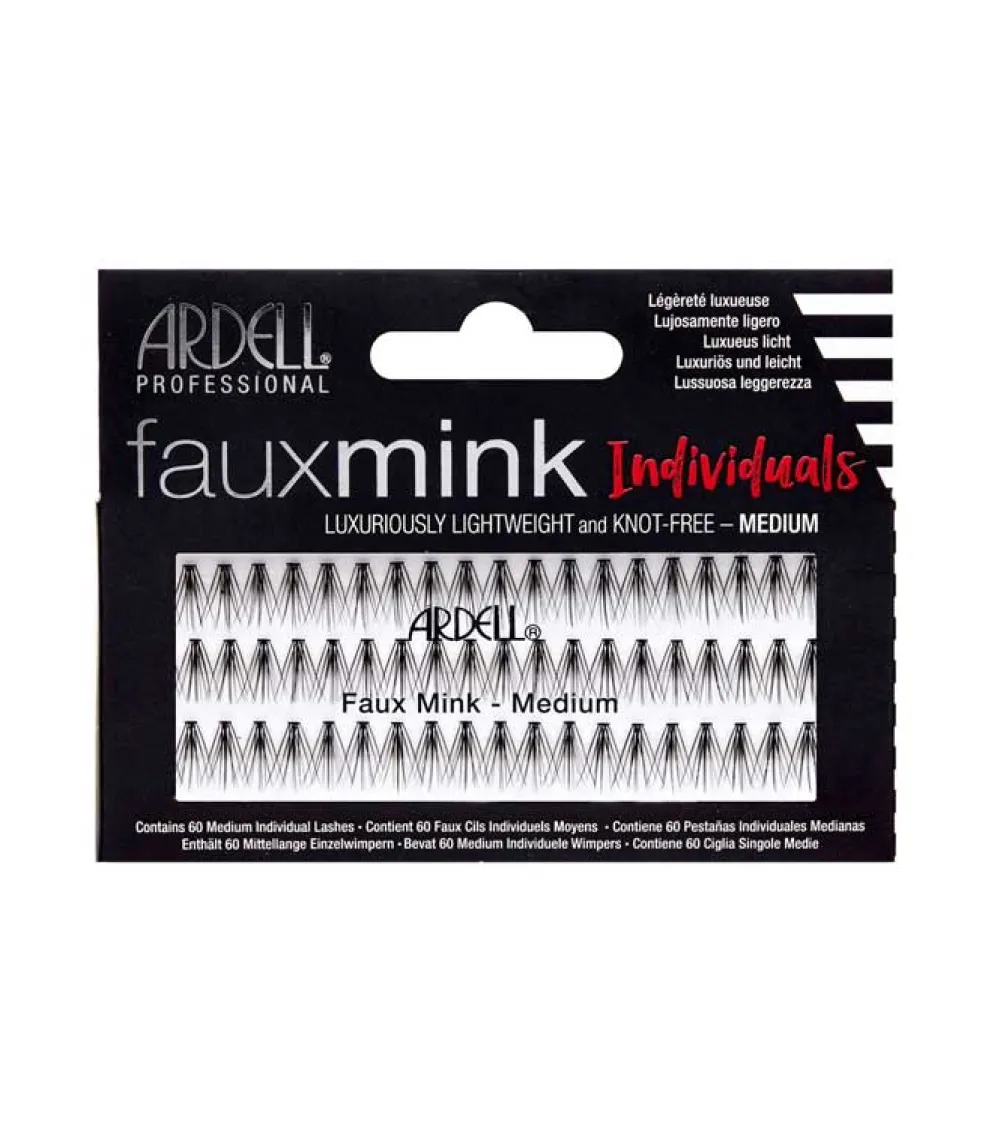 Pestañas postizas Individuales Fauxmink - Medium Black>Ardell Discount
