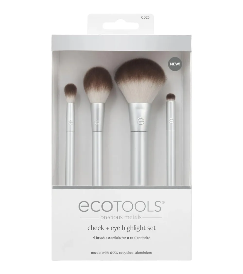*Precious Metals* - Set de 4 brochas Cheek + Eye Highlight>Ecotools New