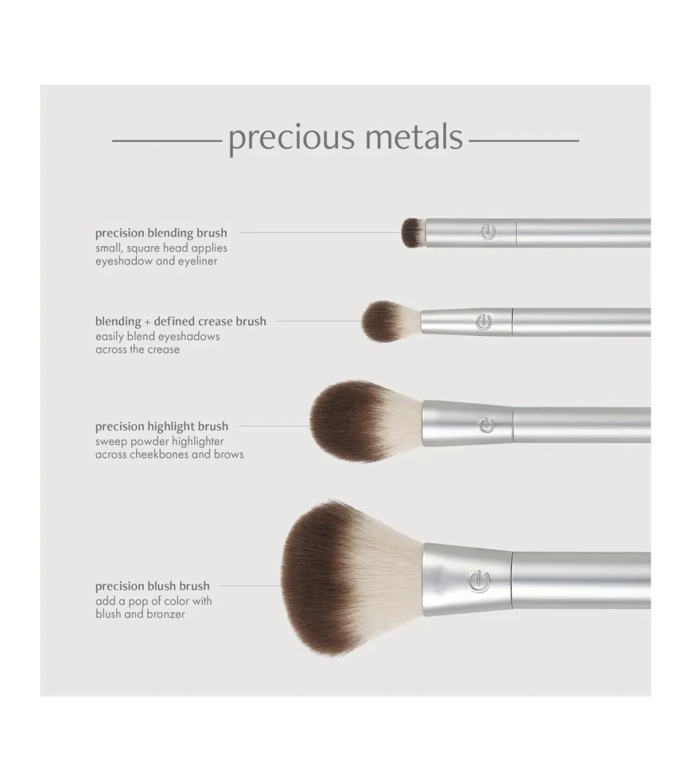 *Precious Metals* - Set de 4 brochas Cheek + Eye Highlight>Ecotools New