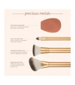 *Precious Metals* - Set de 3 brochas + Esponja><noscript><img width=