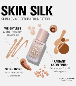 Revolution - Base de maquillaje Skin Silk Serum Foundation - F8><noscript><img width=