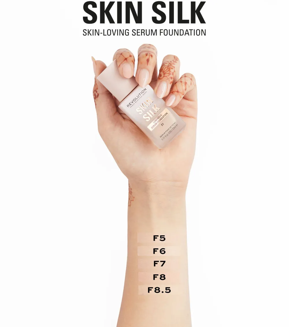 Revolution - Base de maquillaje Skin Silk Serum Foundation - F5>Makeup Revolution Online