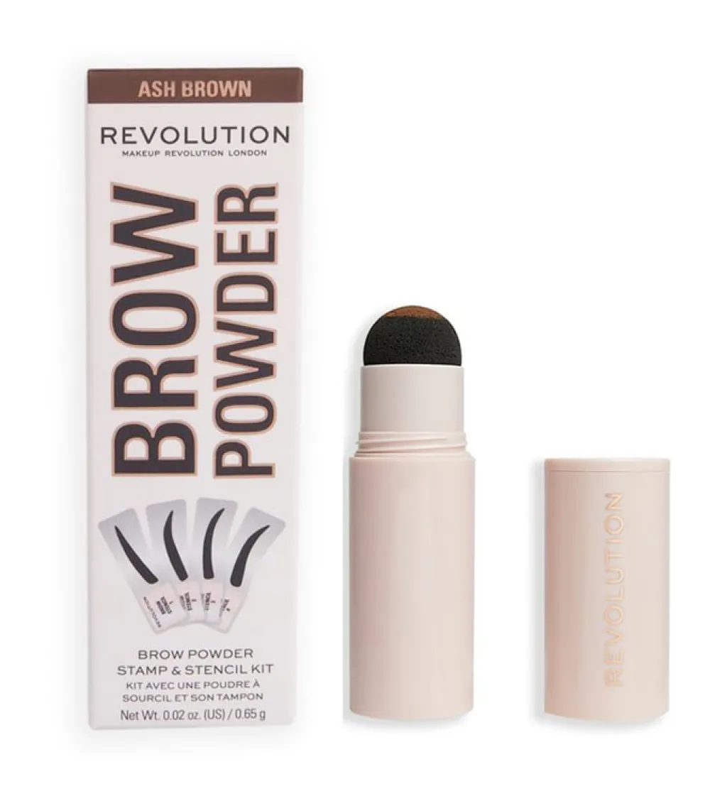 Revolution - Kit de cejas Brow Powder - Ash Brown>Makeup Revolution Outlet